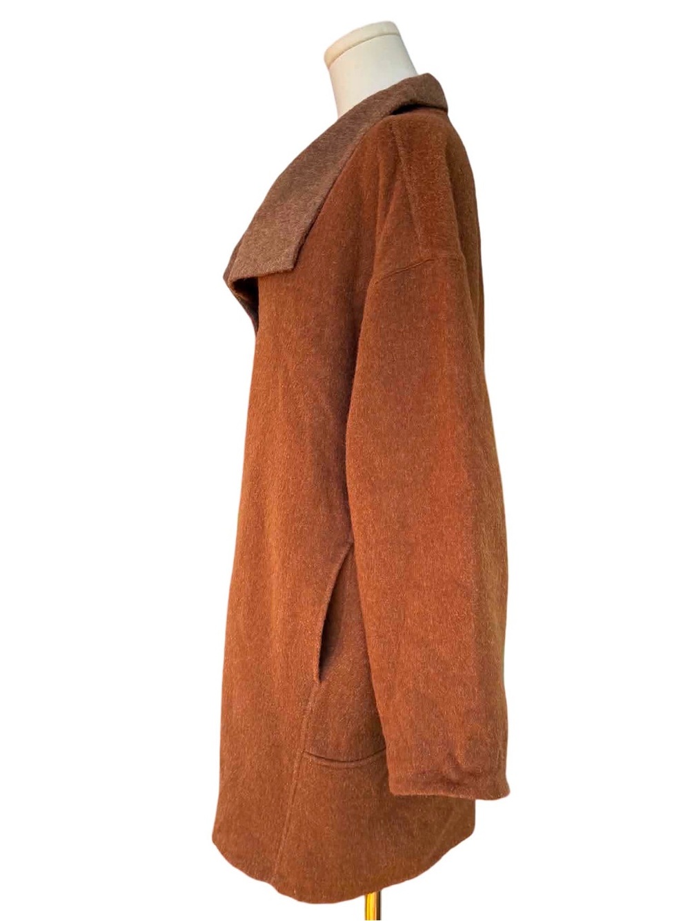 Eileen Fisher Baby Alpaca Wool Blend Cocoon Coat - Picture 4 of 11